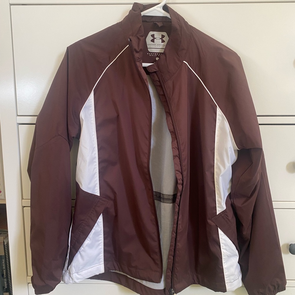 Under Armour Brown and White Golf Jacket